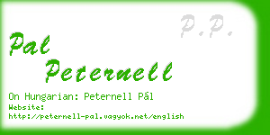 pal peternell business card